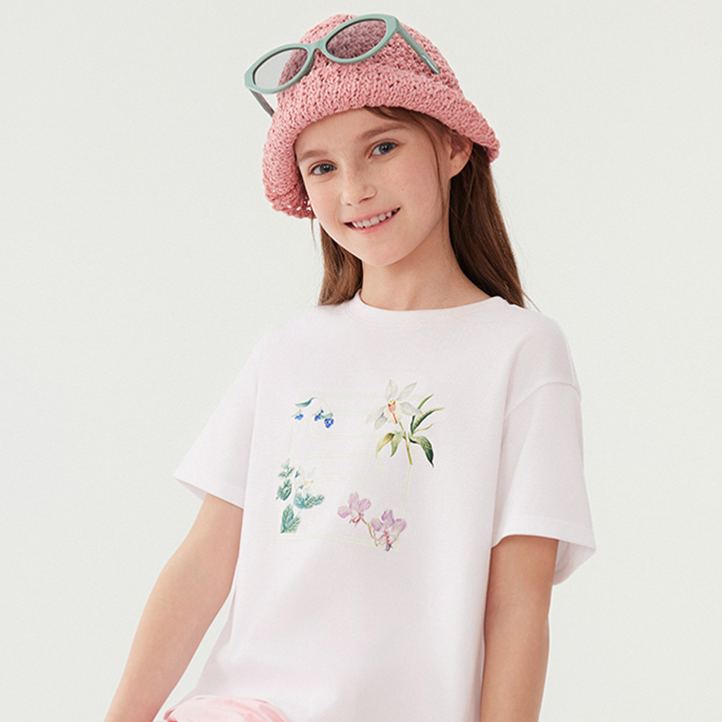 FILA KIDS WHITE LINE Girl's Short Sleeve T-Shirt