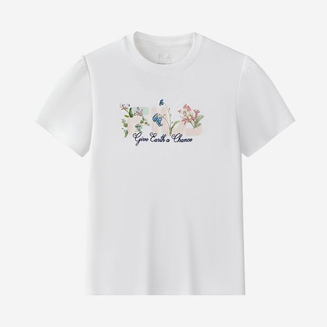 FILA KIDS WHITE LINE Girl's Short Sleeve T-Shirt