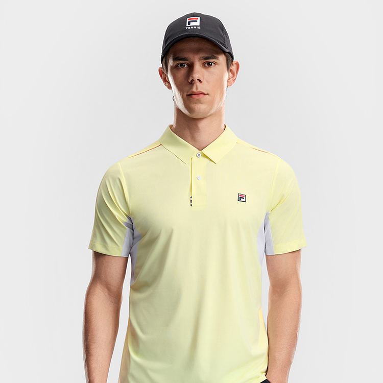 FILA MEN'S TENNIS Knitted Short Sleeve Polo Shirt