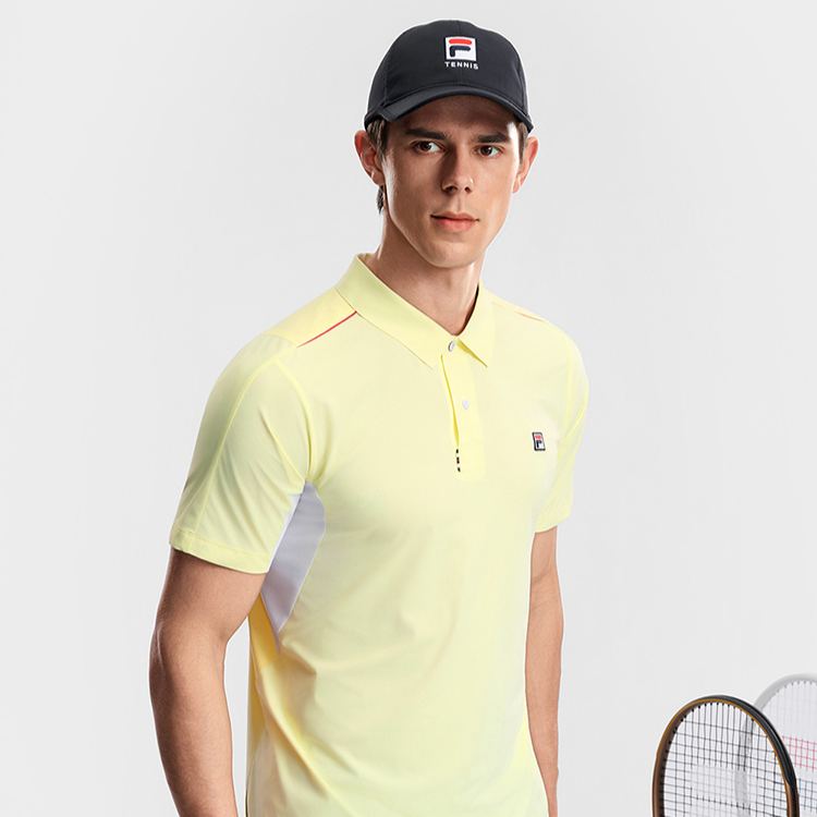 FILA MEN'S TENNIS Knitted Short Sleeve Polo Shirt