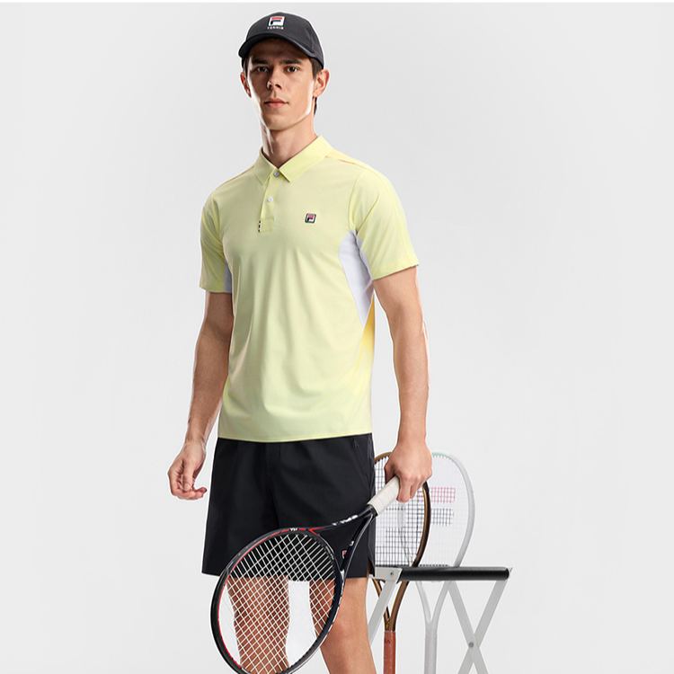 FILA MEN'S TENNIS Knitted Short Sleeve Polo Shirt