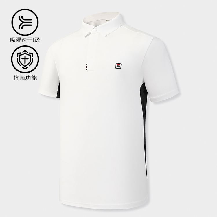 FILA MEN'S TENNIS Knitted Short Sleeve Polo Shirt