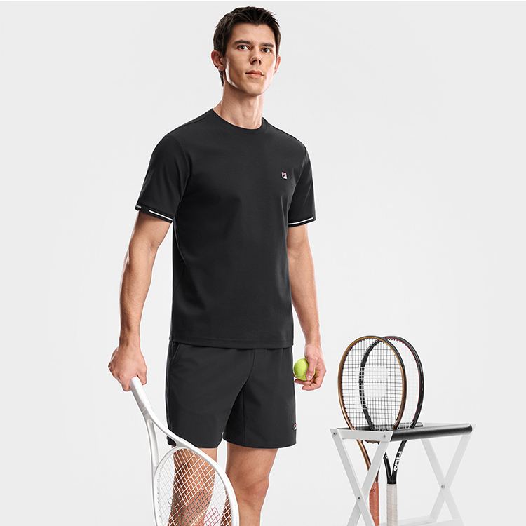 FILA MEN'S TENNIS Knitted Short Sleeve Top