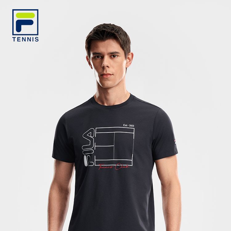 FILA MEN'S TENNIS Knitted Short Sleeve Top