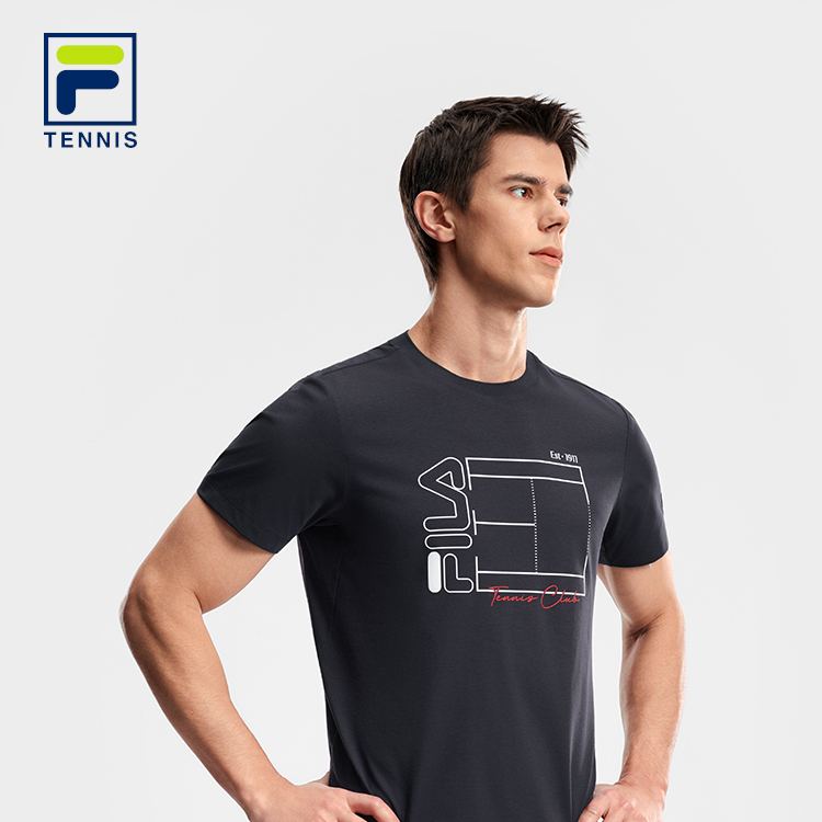 FILA MEN'S TENNIS Knitted Short Sleeve Top