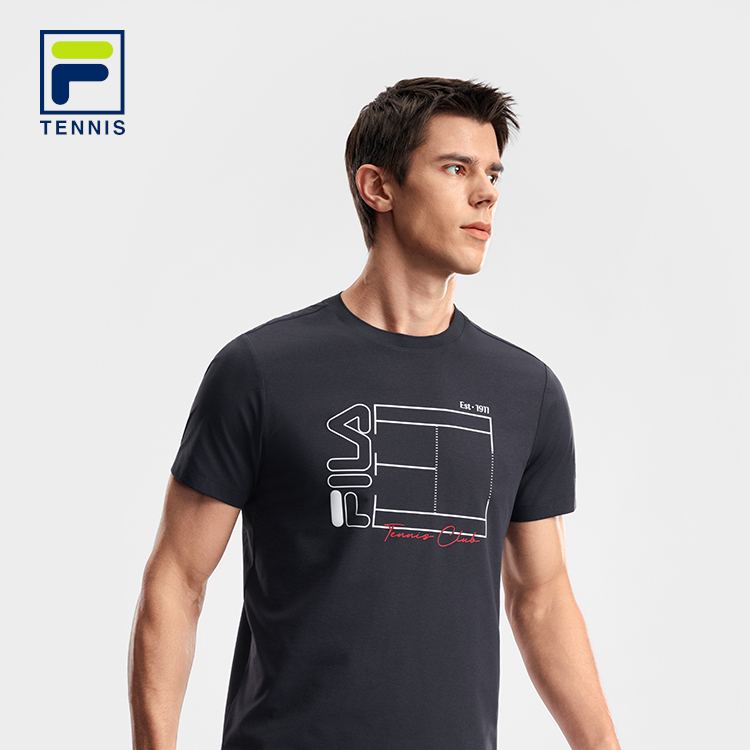 FILA MEN'S TENNIS Knitted Short Sleeve Top