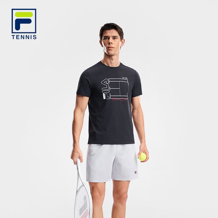 FILA MEN'S TENNIS Knitted Short Sleeve Top