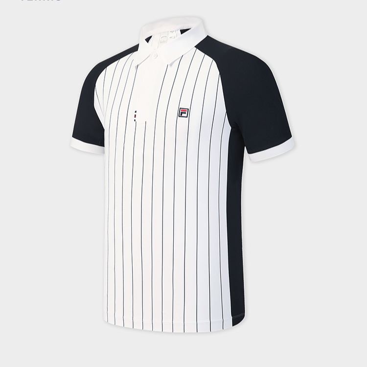 FILA MEN'S TENNIS Knitted Short Sleeve Polo Shirt
