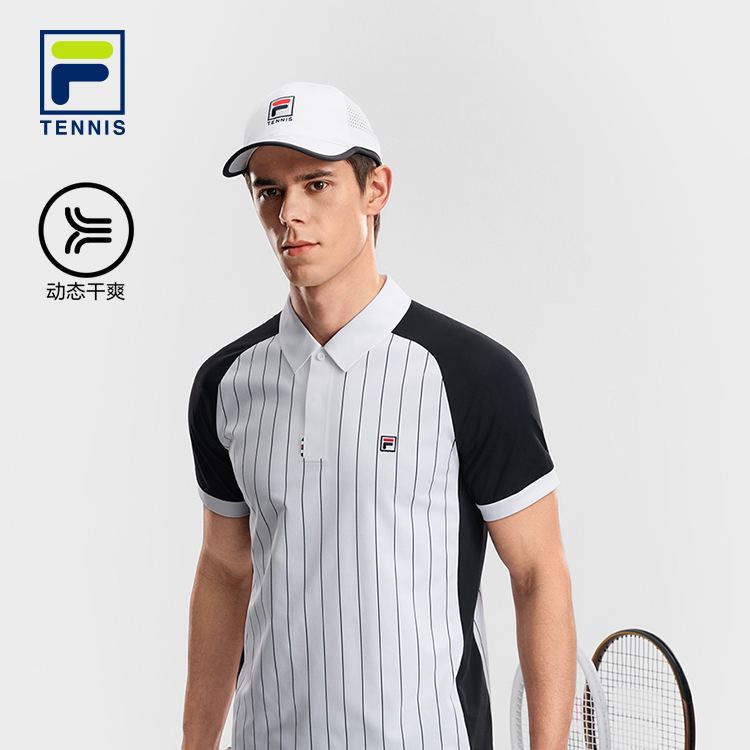 FILA MEN'S TENNIS Knitted Short Sleeve Polo Shirt