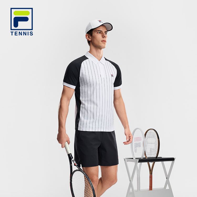 FILA MEN'S TENNIS Knitted Short Sleeve Polo Shirt