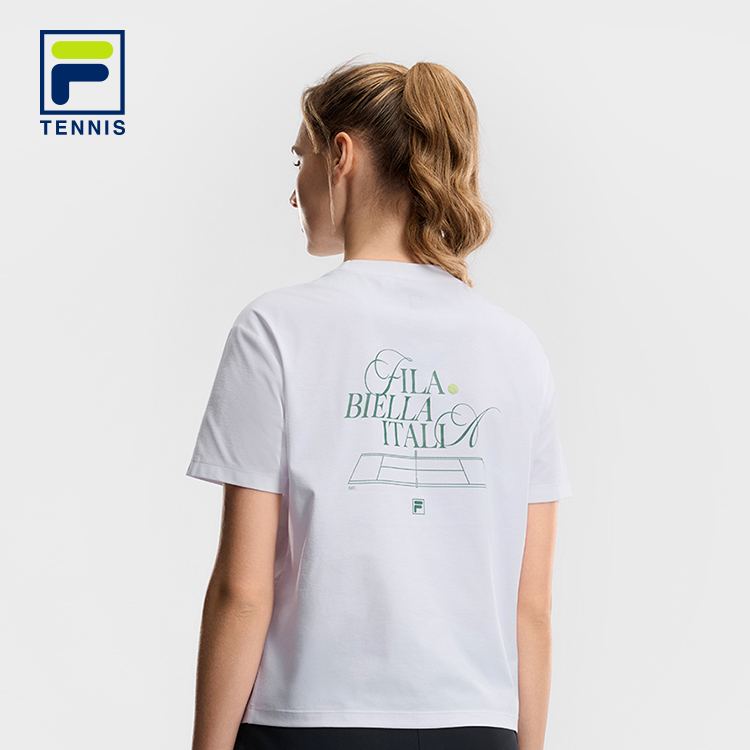 FILA WOMEN'S TENNIS Knitted Short Sleeve Top
