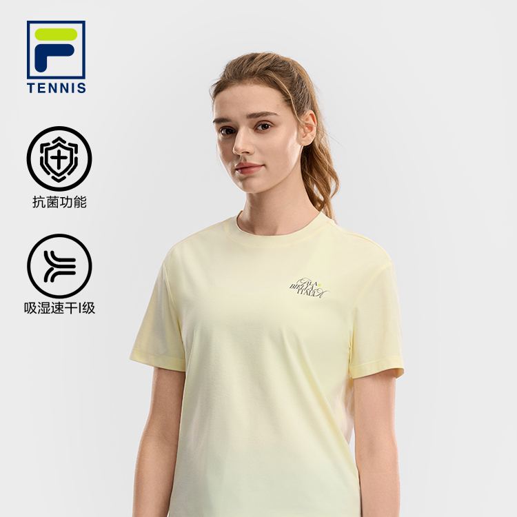 FILA WOMEN'S TENNIS Knitted Short Sleeve Top
