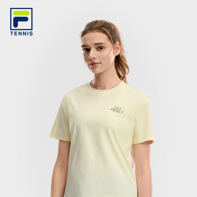 FILA WOMEN'S TENNIS Knitted Short Sleeve Top