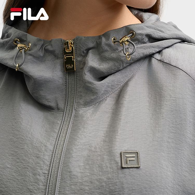 FILA CORE LIFESTYLE MILANO LUXURY CAFFE / FLAT WHITE Women Woven Jacket (Grey)