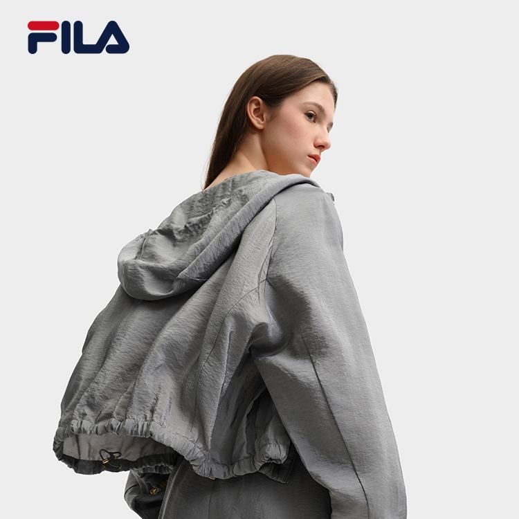 FILA CORE LIFESTYLE MILANO LUXURY CAFFE / FLAT WHITE Women Woven Jacket (Grey)