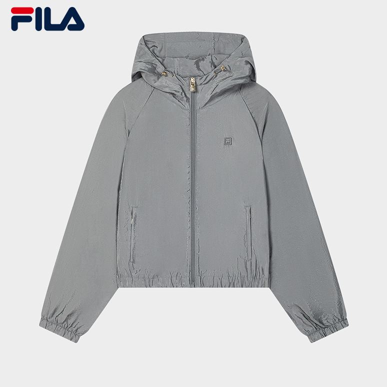 FILA CORE LIFESTYLE MILANO LUXURY CAFFE / FLAT WHITE Women Woven Jacket (Grey)