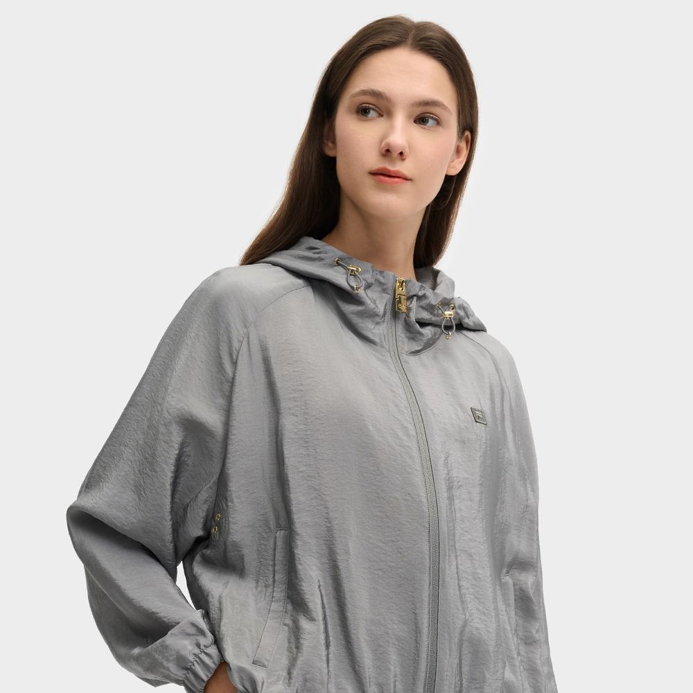 FILA CORE LIFESTYLE MILANO LUXURY CAFFE / FLAT WHITE Women Woven Jacket (Grey)