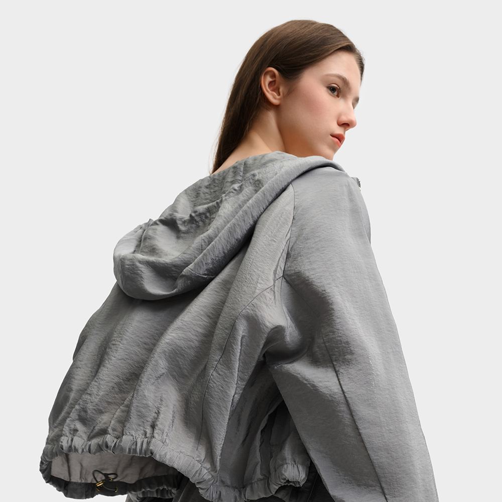FILA CORE LIFESTYLE MILANO LUXURY CAFFE / FLAT WHITE Women Woven Jacket (Grey)