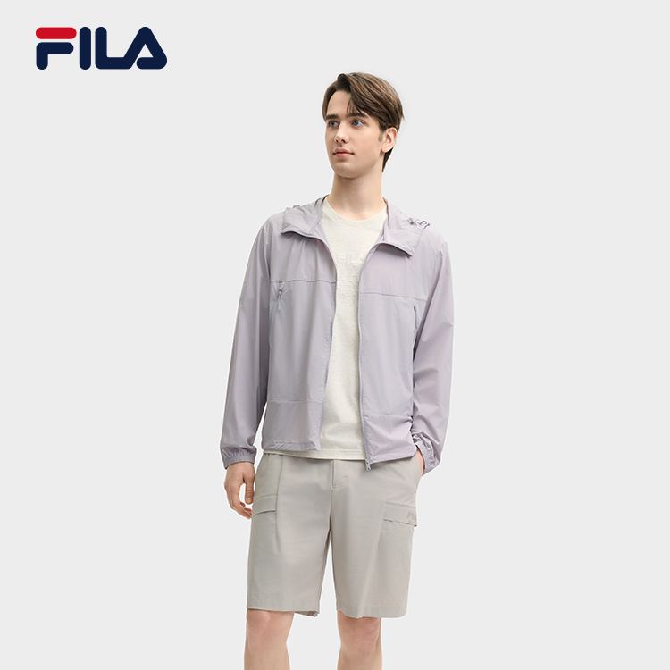 FILA CORE LIFESTYLE MILANO LUXURY CAFFE / FLAT WHITE Men Woven Jacket (Purple)