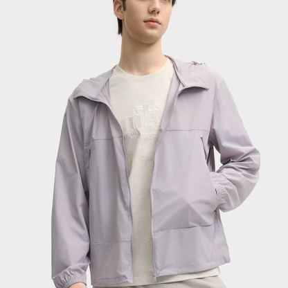 FILA CORE LIFESTYLE MILANO LUXURY CAFFE / FLAT WHITE Men Woven Jacket (Purple)