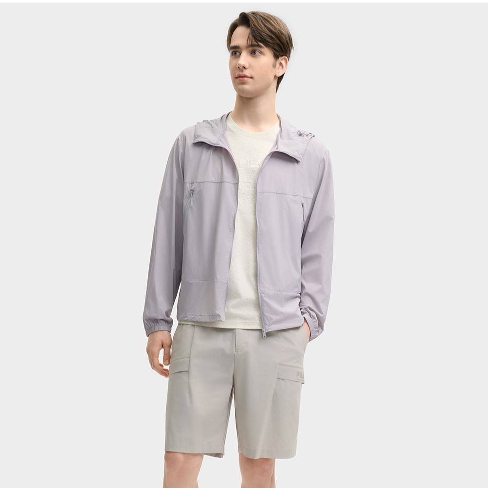 FILA CORE LIFESTYLE MILANO LUXURY CAFFE / FLAT WHITE Men Woven Jacket (Purple)