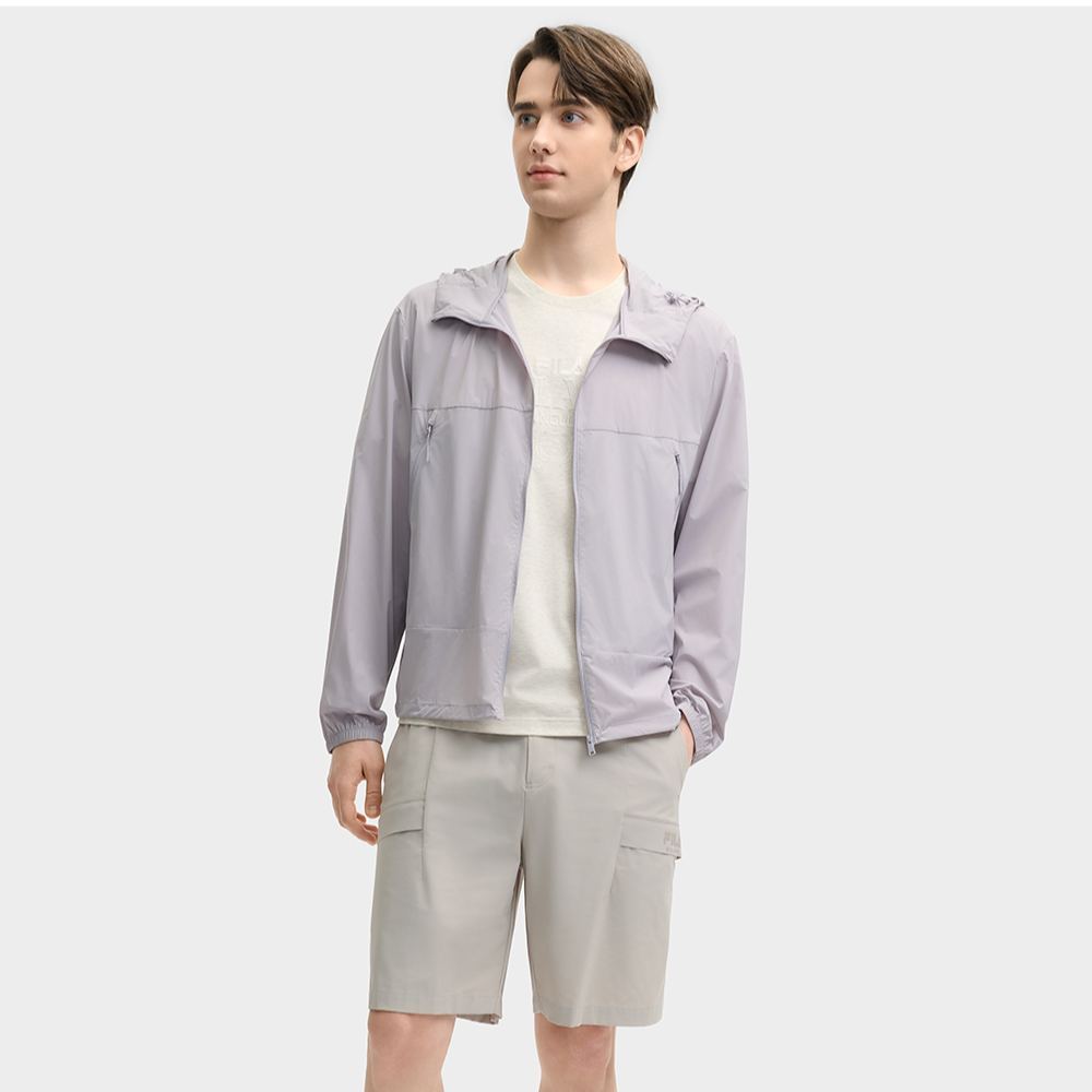 FILA CORE LIFESTYLE MILANO LUXURY CAFFE / FLAT WHITE Men Woven Jacket (Purple)