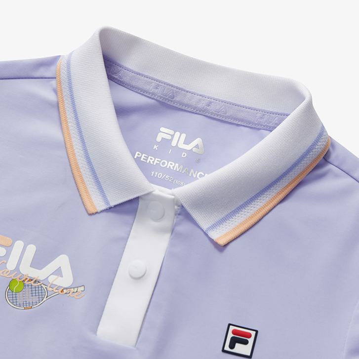 (105 - 130cm) FILA KIDS TENNIS Girl's Dress with Inner Shorts in Purple