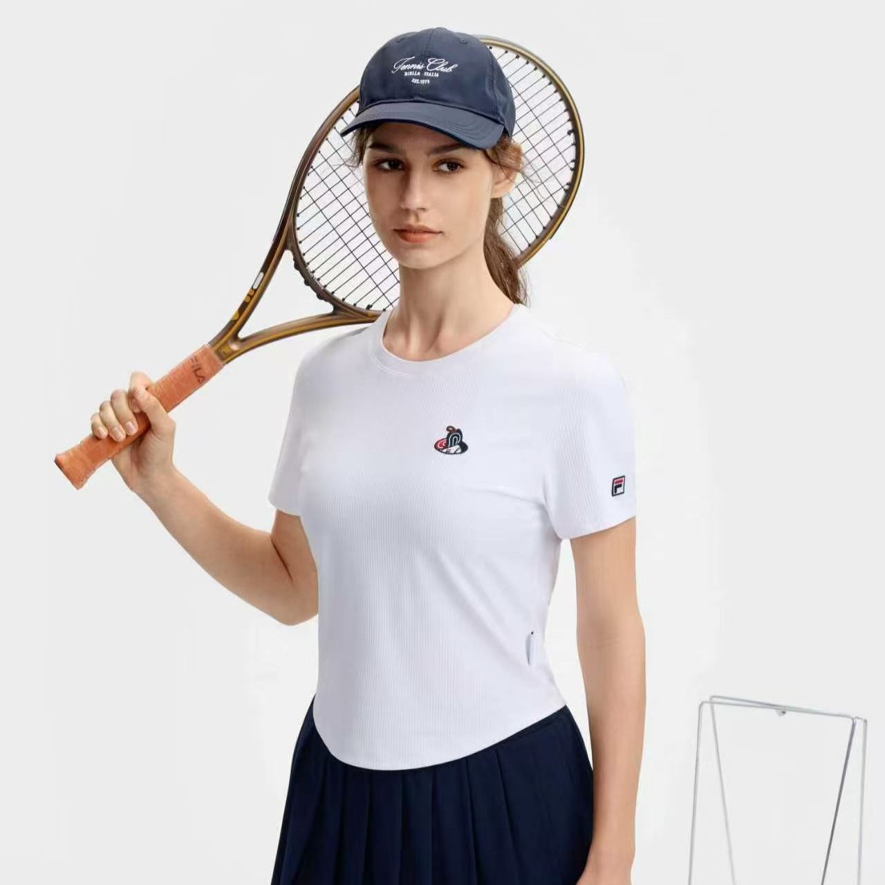 FILA CORE Women's TENNIS PERFORMANCE Short Sleeve T-Shirt in White