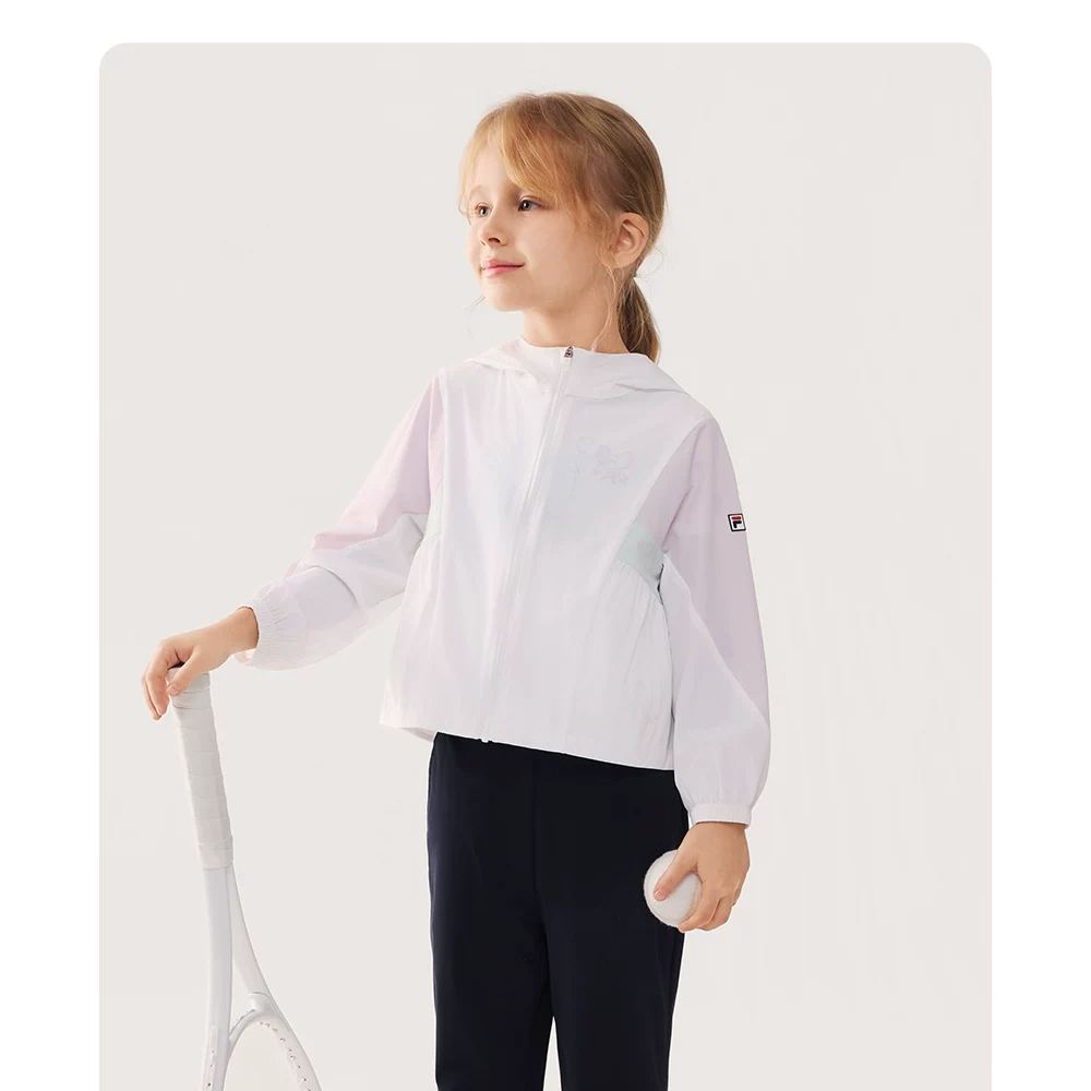 FILA KIDS Girl's TENNIS Woven Jacket WHITE