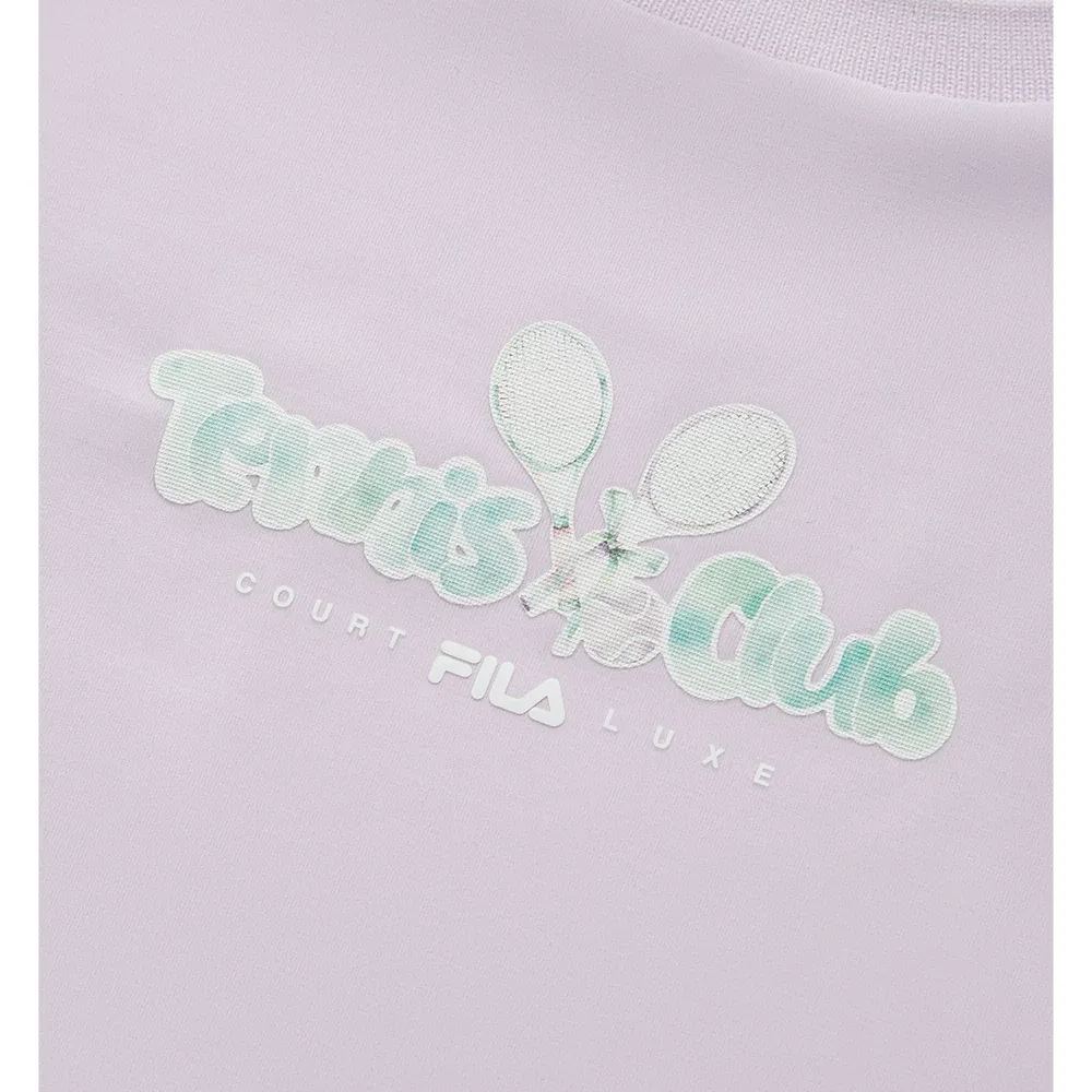 FILA KIDS Girl's TENNIS Knitted Short Sleeve Top PURPLE
