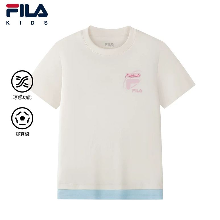 FILA KIDS Girl's ORIGINALE Knitted Short Sleeve Top