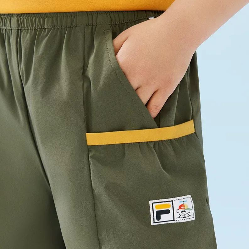 FILA KIDS Boy's FILA X SEUNGYOUN KIM Woven Bermuda Shorts OLIVE GREEN