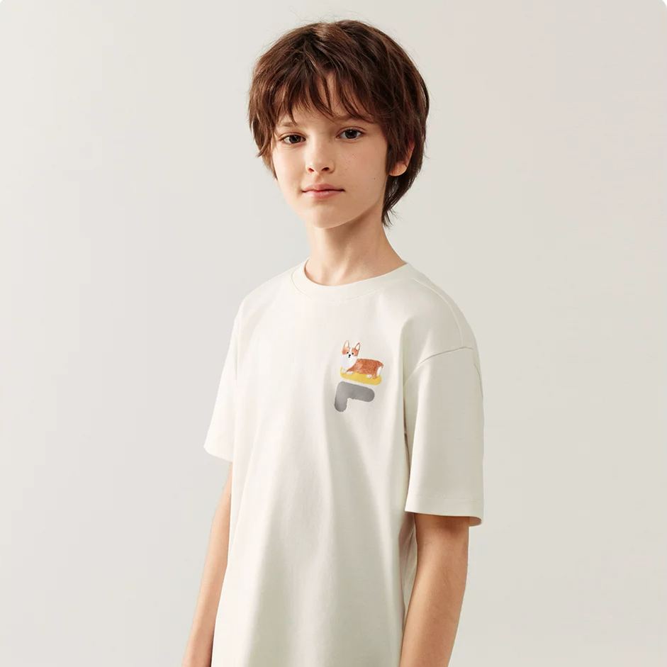 FILA KIDS Boy's FILA X SEUNGYOUN KIM Knitted Short Sleeve Top