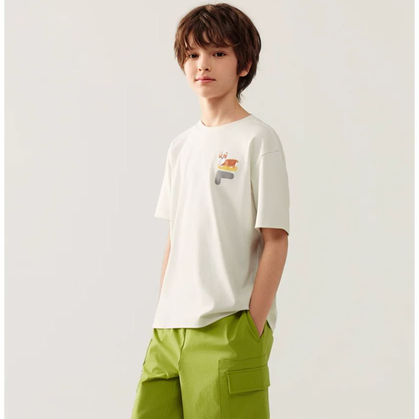 FILA KIDS Boy's FILA X SEUNGYOUN KIM Knitted Short Sleeve Top