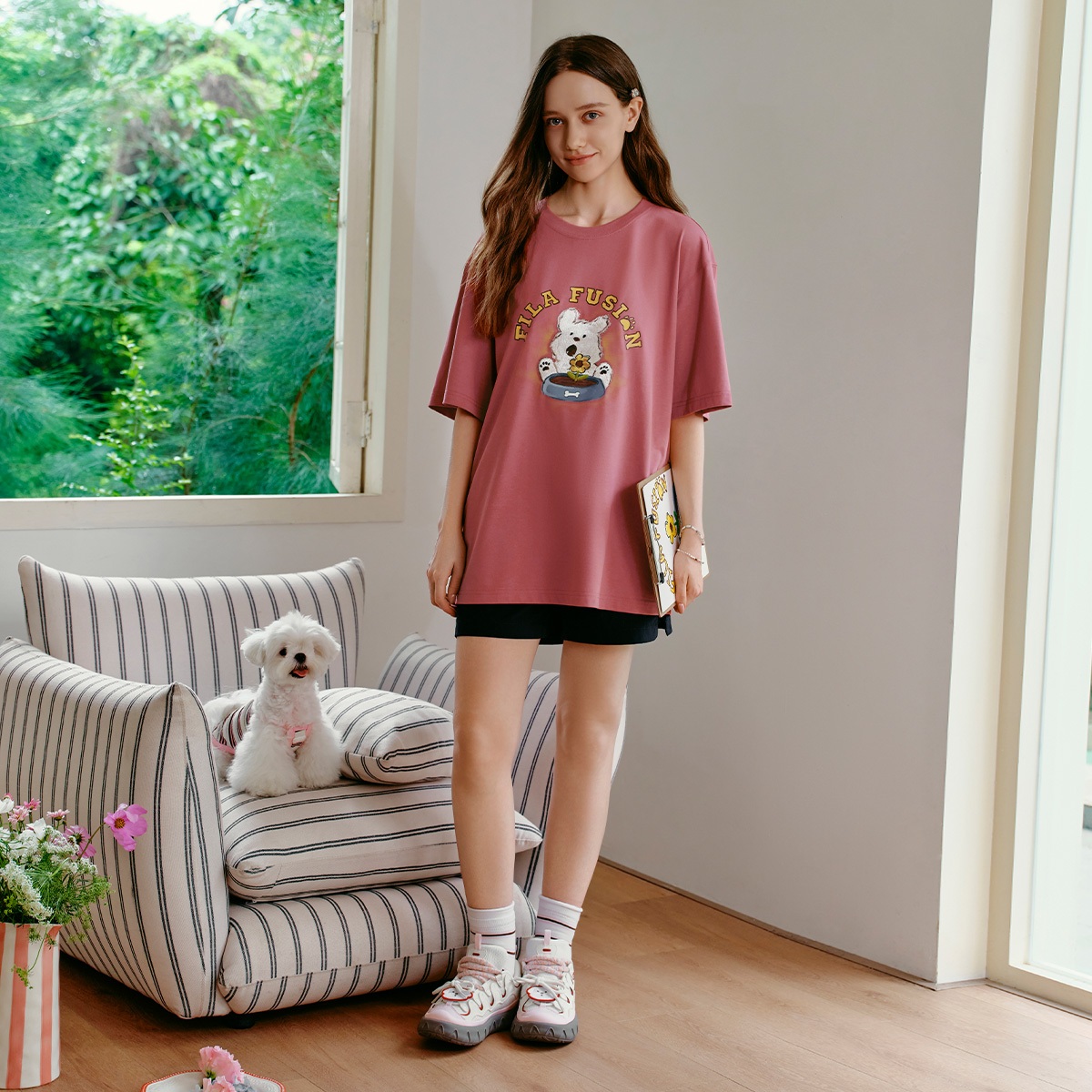 FILA X MOONGE UNISEX Knit T-Shirt
