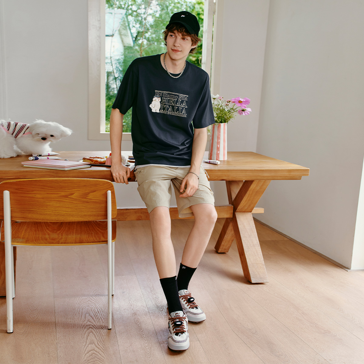 FILA X MOONGE UNISEX Knit T-Shirt