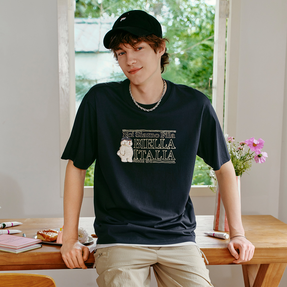 FILA X MOONGE UNISEX Knit T-Shirt