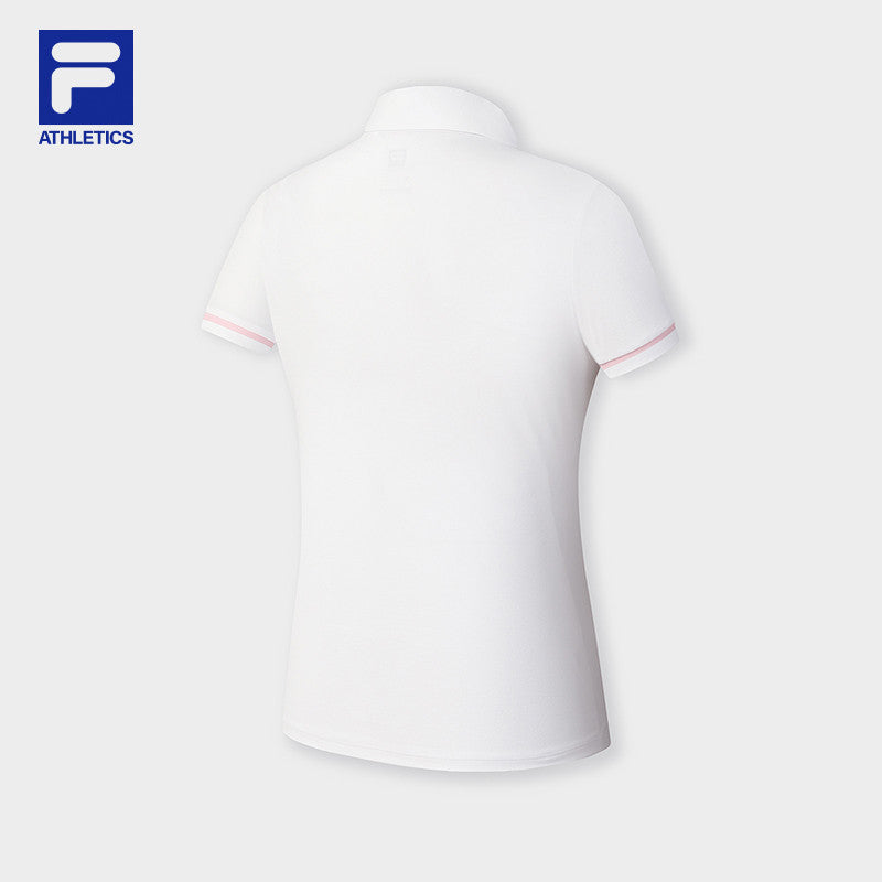 FILA CORE ATHLETICS TENNIS ELECTRONIC SWING Women Polo T-shirt (Black / Pink / White)