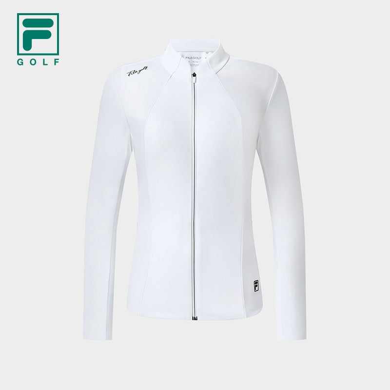 FILA GOLF ダウンJKT Size: L FILA GOLF raised back zip jacket total pattern Red