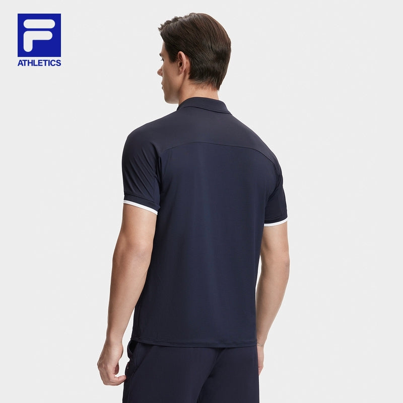 FILA CORE ATHLETICS TENNIS Men Short Sleeve Polo (Navy