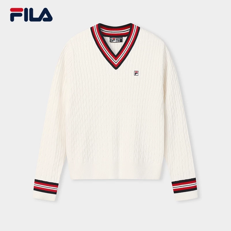 FILA CORE LIFESTYLE HERITAGE Women Knit Sweater In White