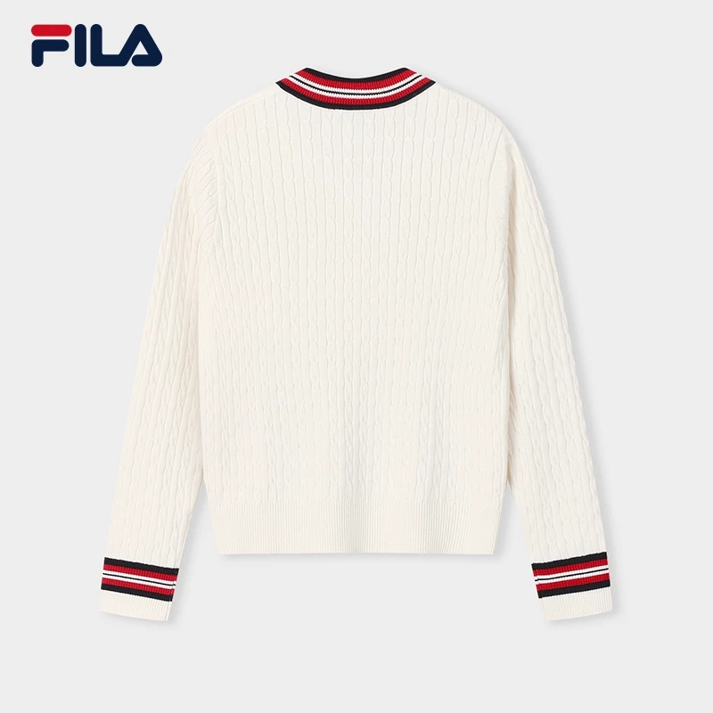 FILA CORE LIFESTYLE HERITAGE Women Knit Sweater In White