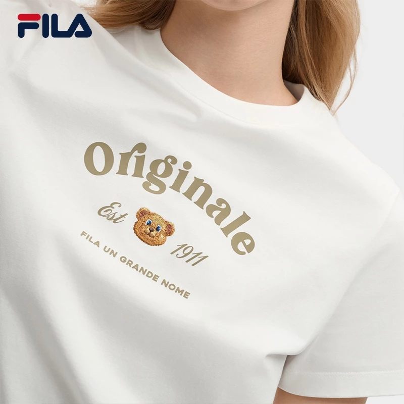 FILA FUSION LIFESTYLE ORIGINALE Football Culture Style Women Casual Short Sleeves T-Shirt