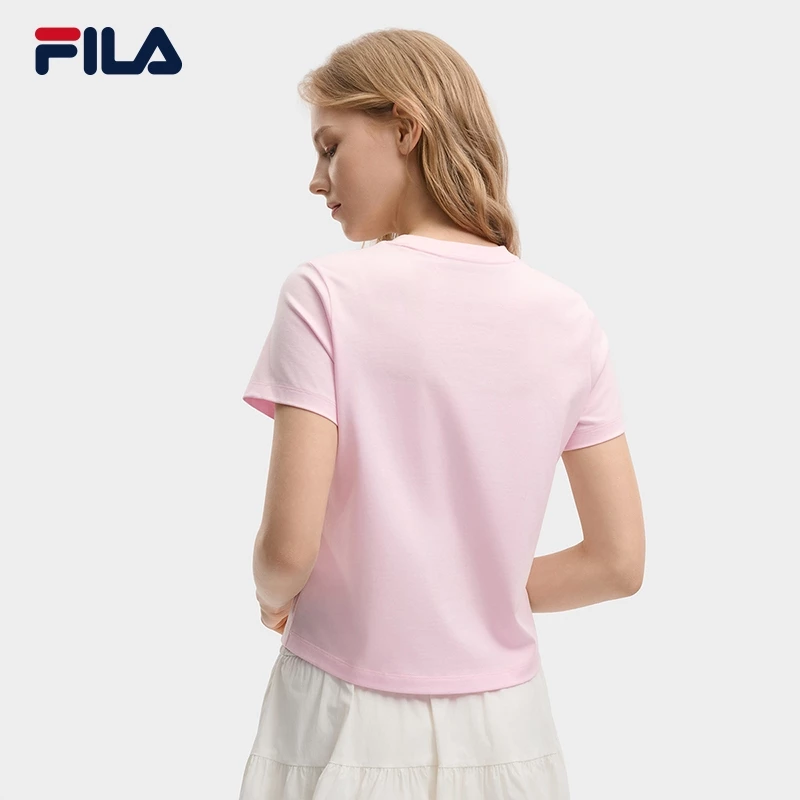 FILA FUSION LIFESTYLE ORIGINALE Football Culture Style Women Casual Short Sleeves T-Shirt