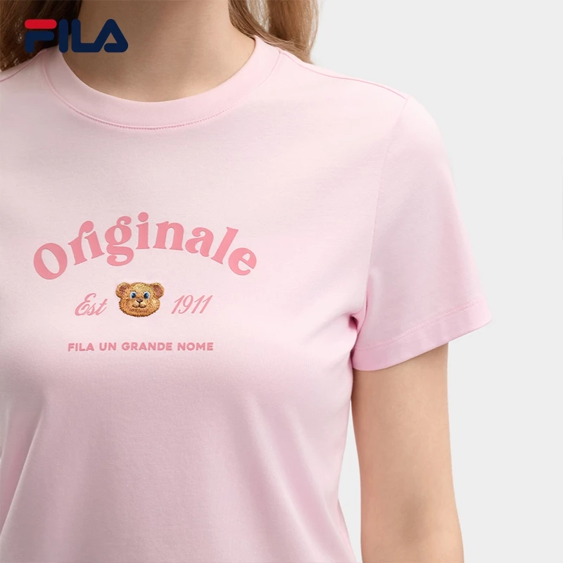 FILA FUSION LIFESTYLE ORIGINALE Football Culture Style Women Casual Short Sleeves T-Shirt
