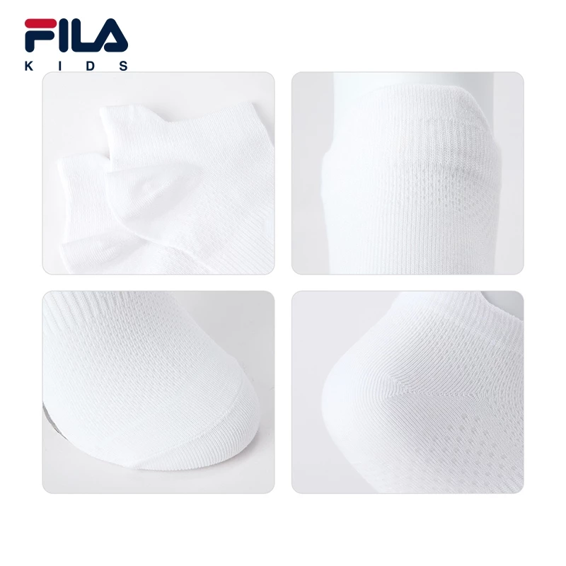 FILA KIDS WHITE LINE WHITE LINE Unisex Low Cut Socks 3P