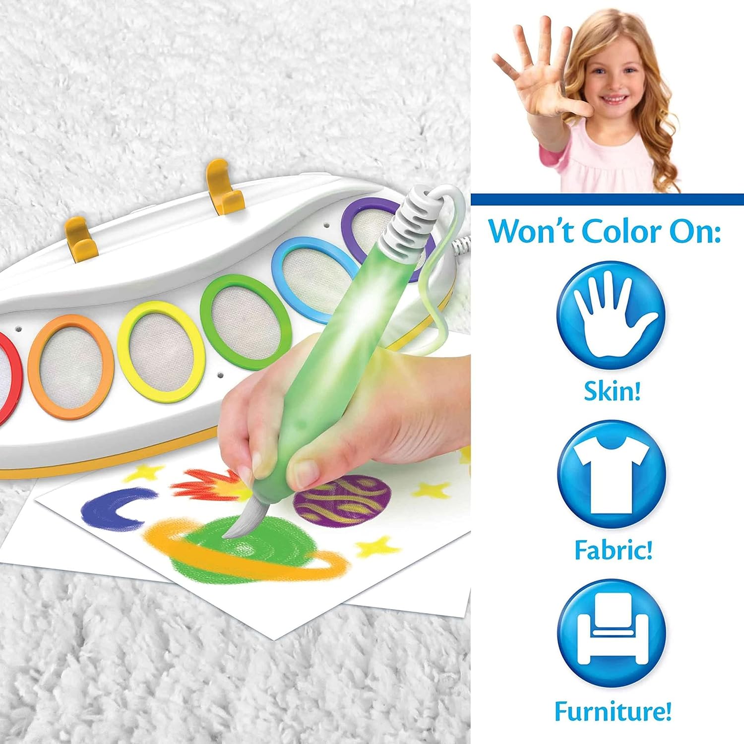 Crayola color wonder magic light brush, mess free painting station for kids, for kids, for kids, toddler toy and activity, age 3, 4, 5.  multicolor