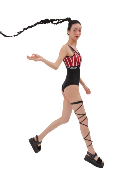 Black & Red Swimwear