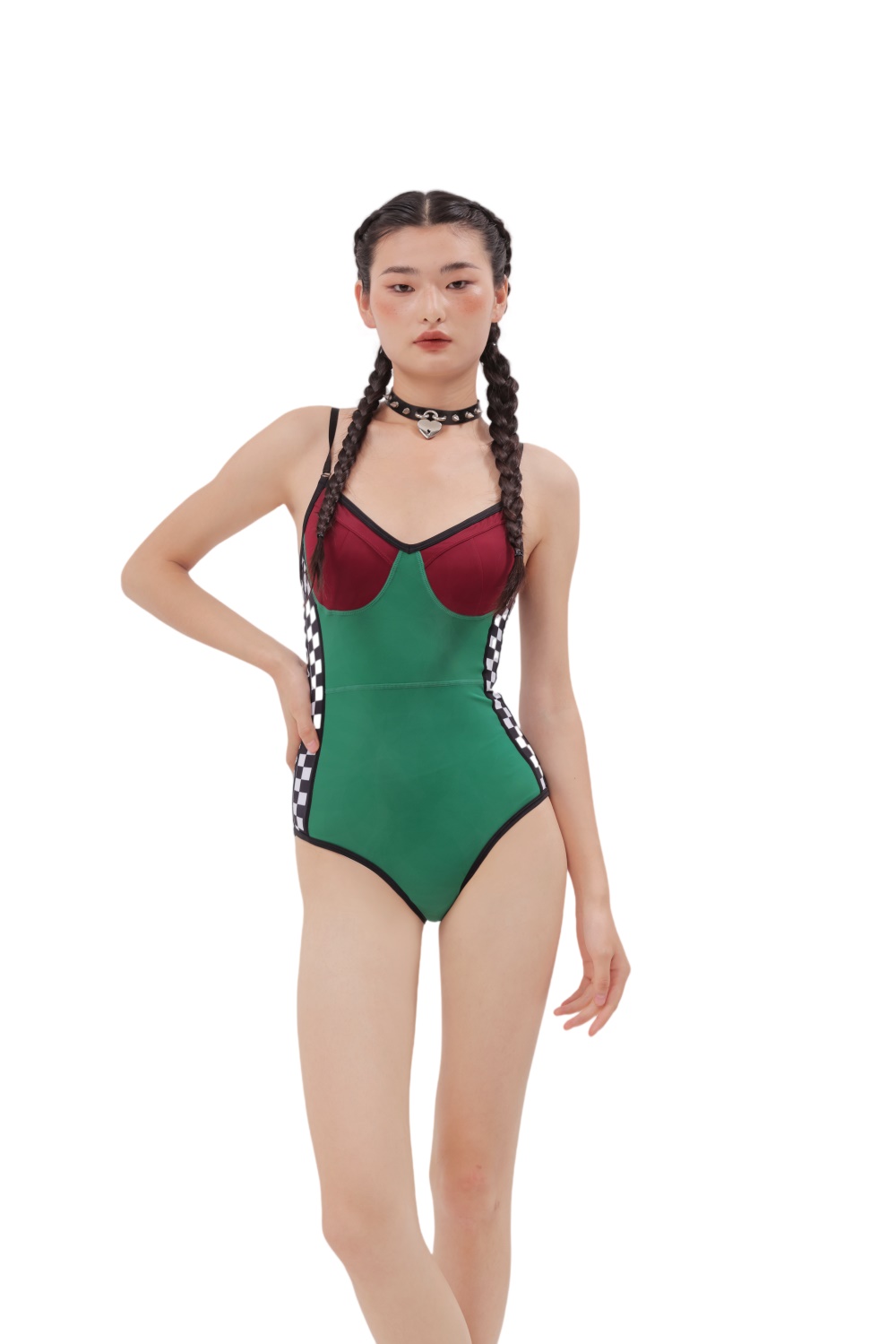 Retro Green Swimwear
