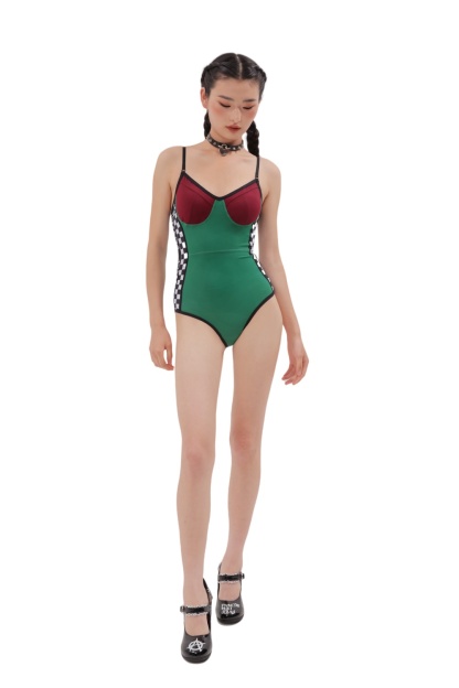Retro Green Swimwear